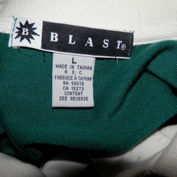 Blast L Top Layered Look Hunter Green White A021 - Picture 6 of 11